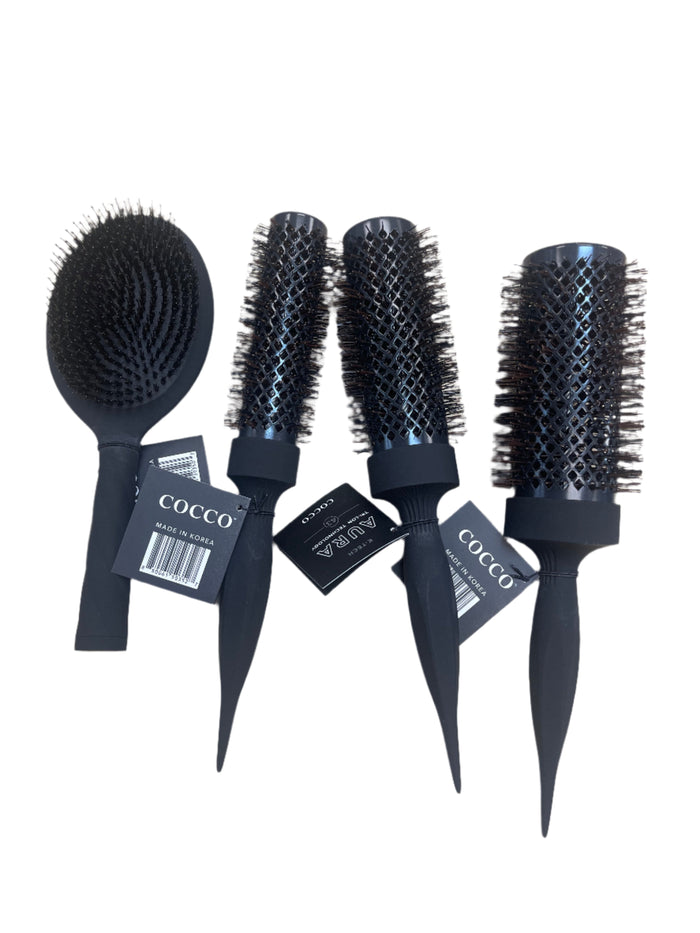 COCCO Aura Brush Set  - Black - Palms Fashion Inc.
