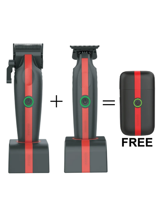 COCCO VELOCE LITE  BLACK/RED CLIPPER, TRIMMER & SHAVER COMBO (PREORDER) - Palms Fashion Inc.