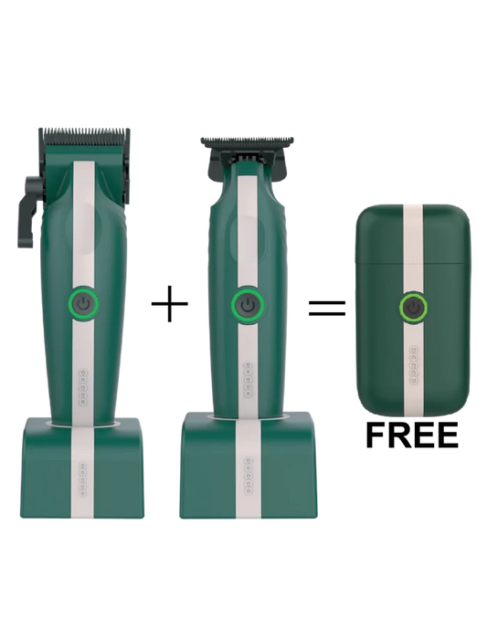 COCCO VELOCE LITE  GREEN/WHITE CLIPPER, TRIMMER & SHAVER COMBO (PREORDER) - Palms Fashion Inc.
