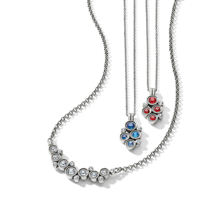 Constella Cluster Necklace /Red
