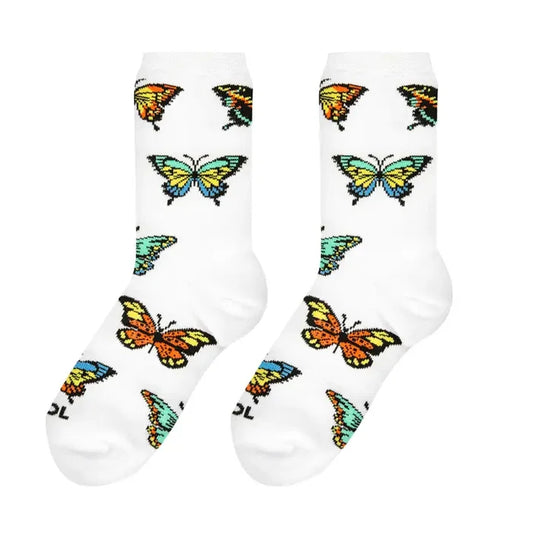 Cool Socks Butterflies - Kids 7-10 Crew