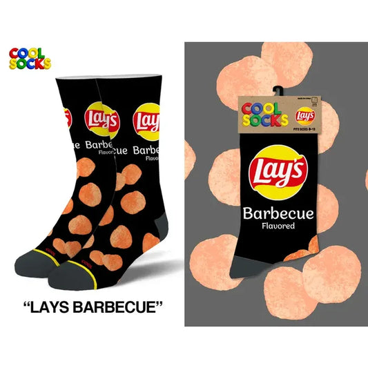 Cool Socks Lays Bbq - Mens Crew Folded