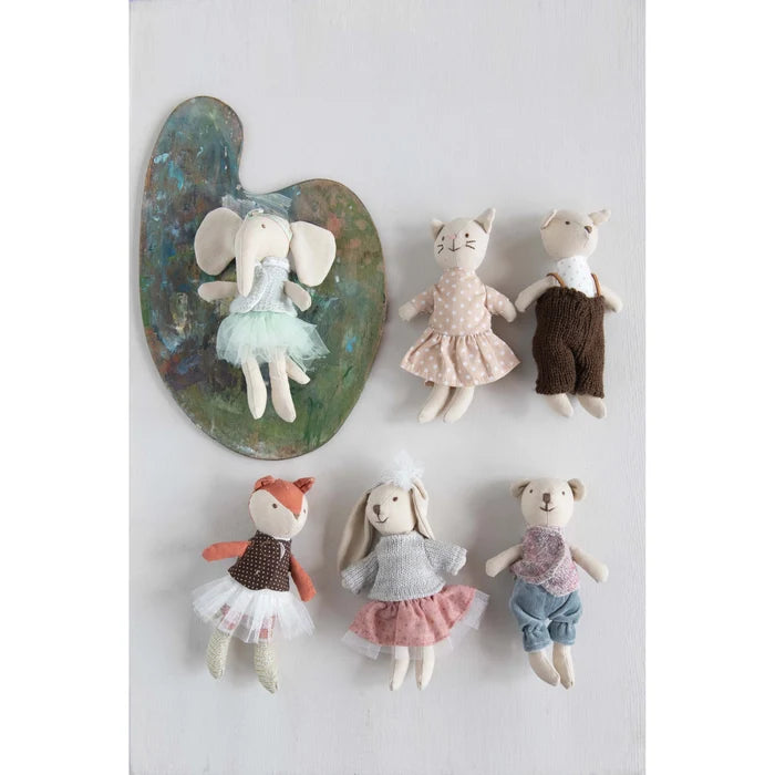 Cotton Linen Animal in Clothes (Assorted)