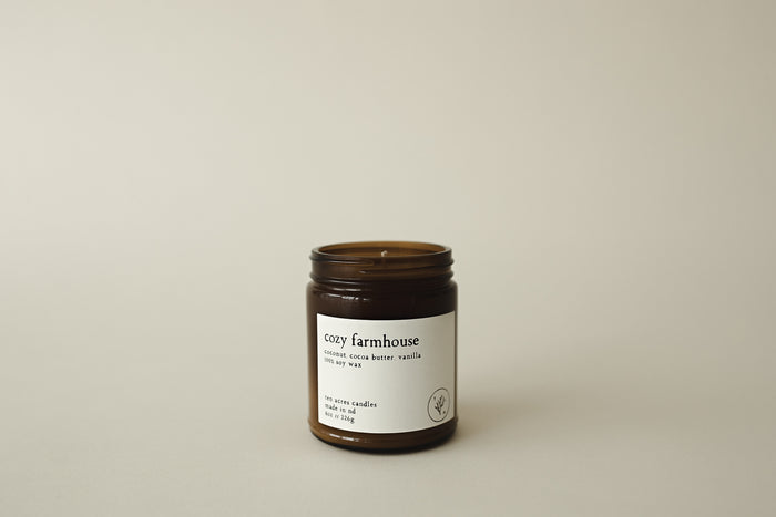 cozy farmhouse candle