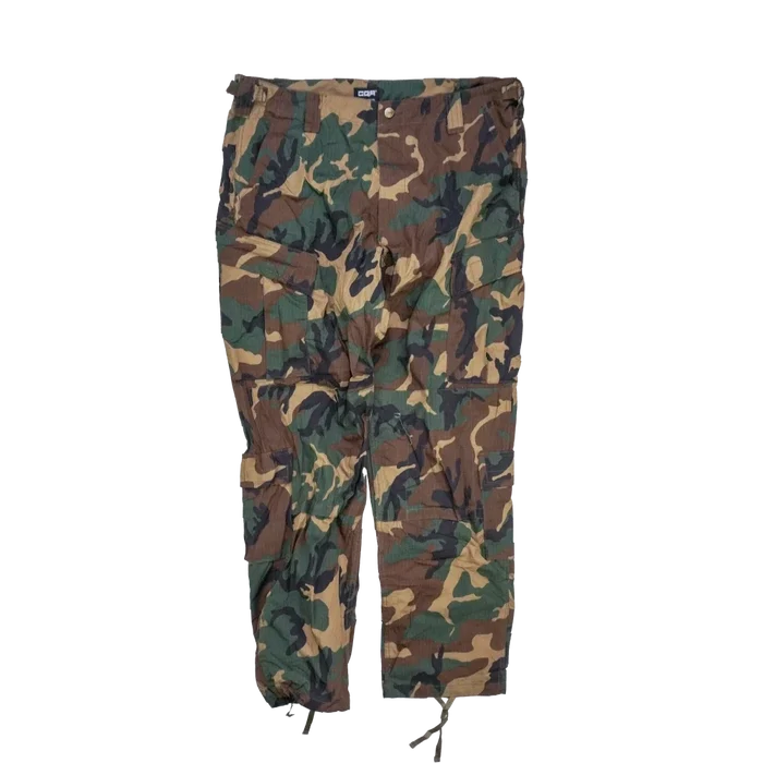 CQR Woodland Camo Ripstop Trousers - Large - Army & Outdoors - Combat Trousers