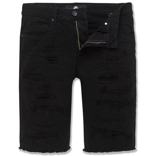 Men's Jordan Craig Tulsa Twill Denim Shorts in Jet Black, J3187S