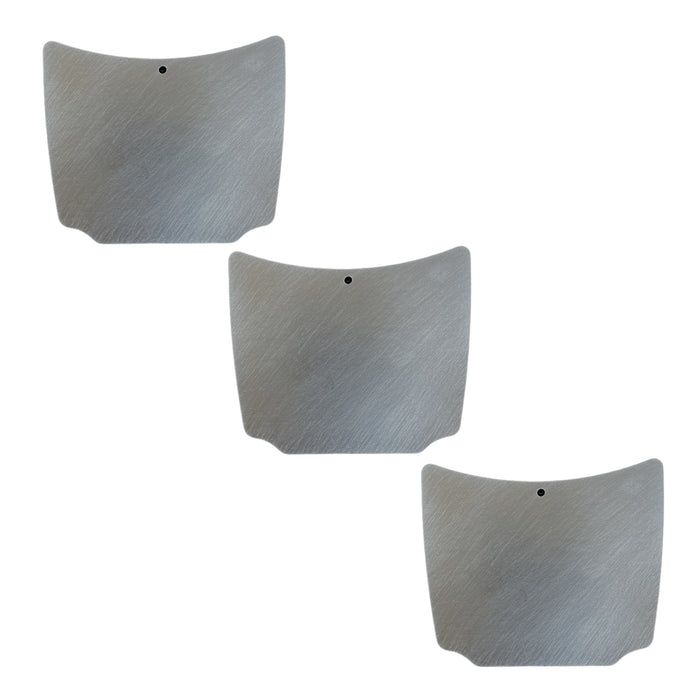 Customizable Aluminum Hood Mini Cut-Out Panels - Three-Piece Set for DIY Painting and Pinstriping