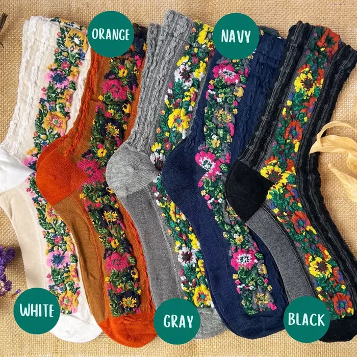 Daisy Dunes Audrey Vintage Boot Socks Gray