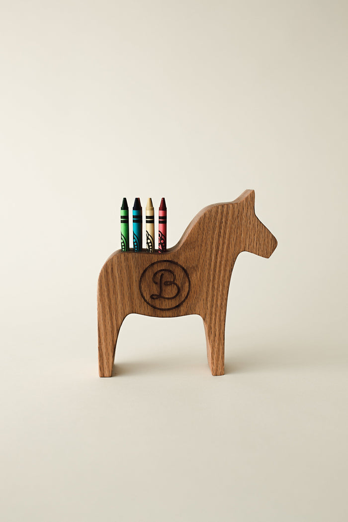 dala horse crayon holder