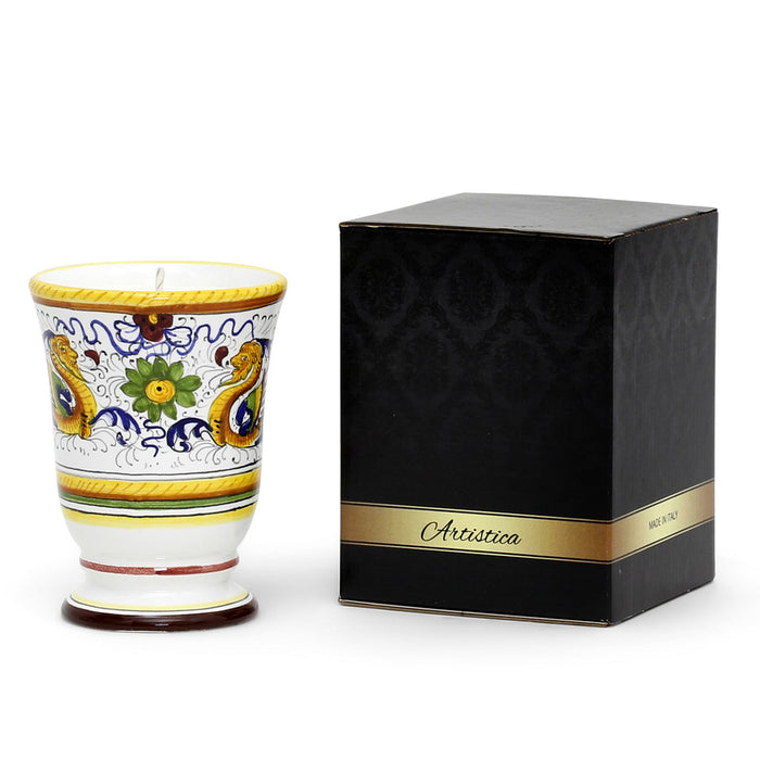 DERUTA CANDLES: Bell Cup Candle ~ Deruta Raffaellesco  Design