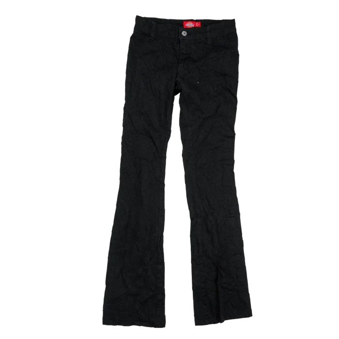 Dickies Women's Black Flared Trousers - Size 0, XXS - Army & Outdoors - Jeans