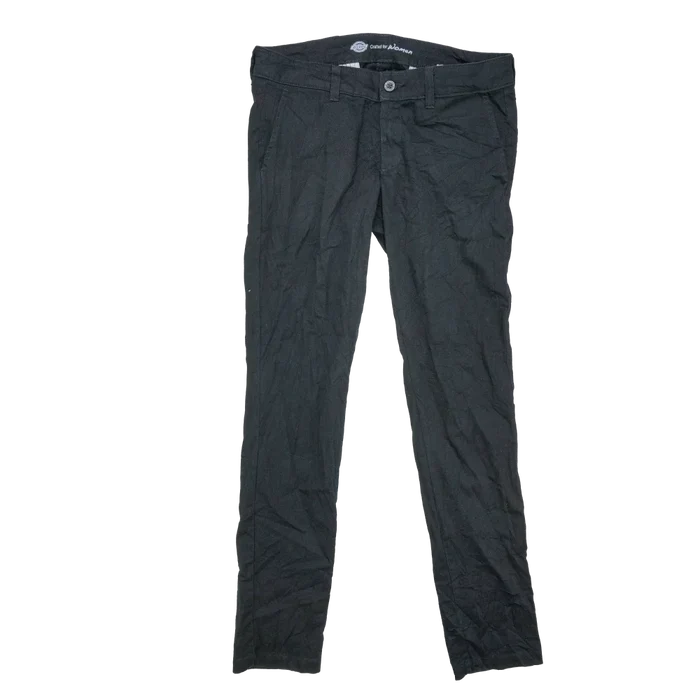 Dickies Women's Black Skinny Trousers - 8R, Medium - Army & Outdoors - Work Trousers