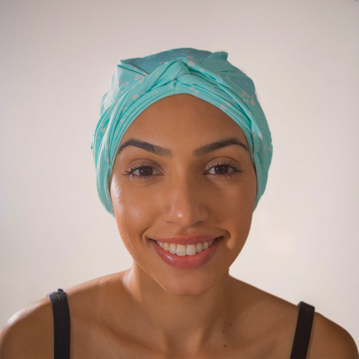 DISCONTINUED - Hair Turban in Mint Splatter | D'Hair