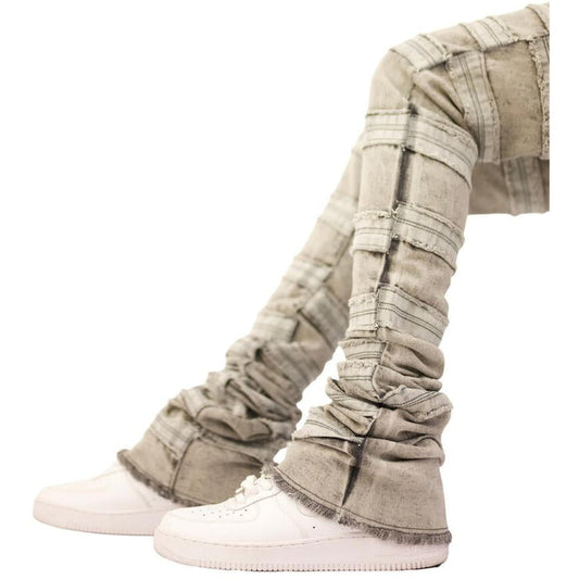 Doctrine Kill Joy Stacked Jeans in Steel Grey, a stylish and comfortable denim option for men