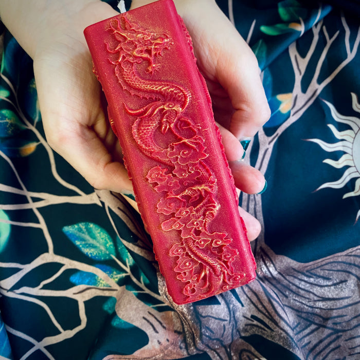 Dragon Blessing Shaped Pillar Candle