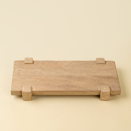 Drift Pedestal Tray - Bleached