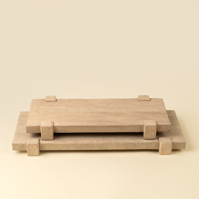 Drift Pedestal Tray - Bleached