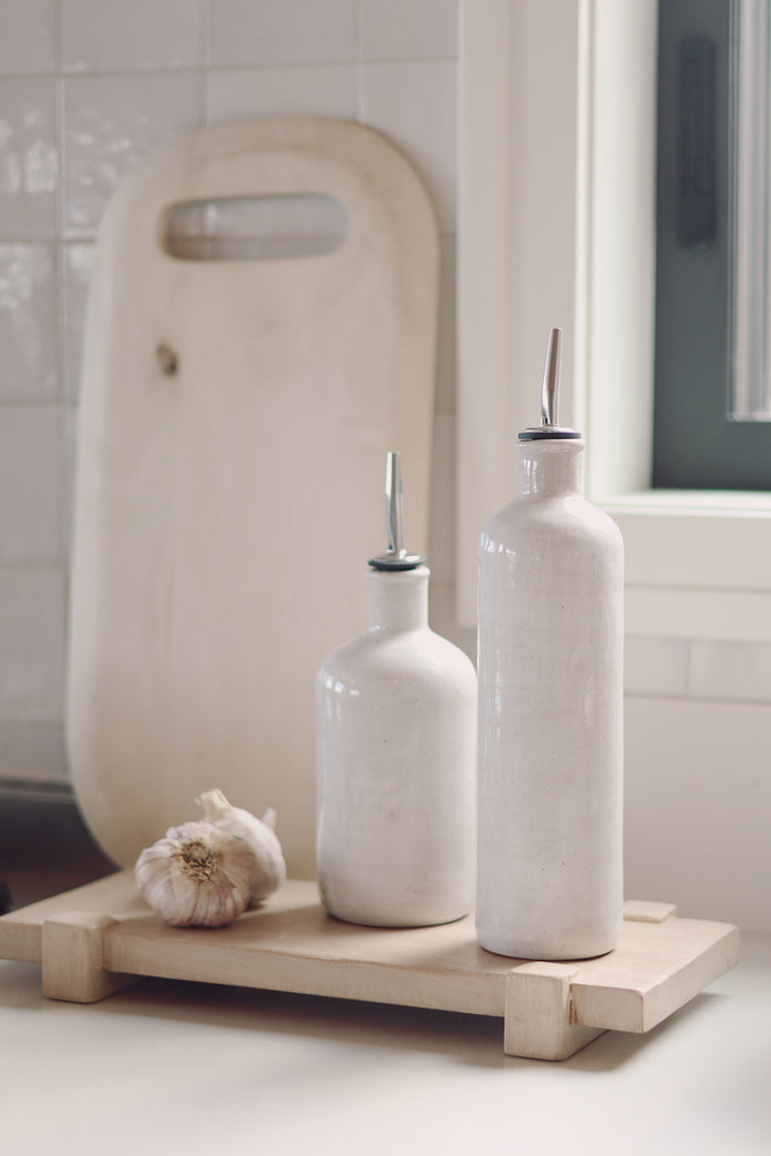 Drift Pedestal Tray - Bleached