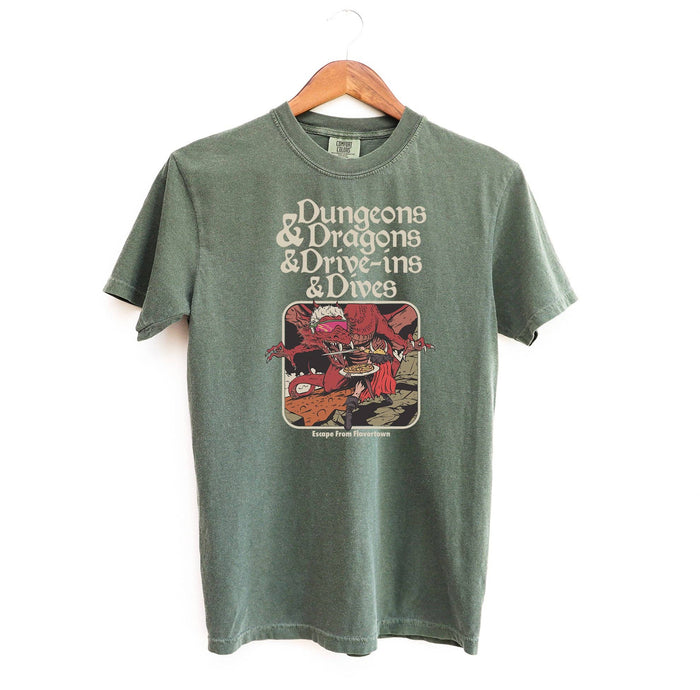 Dungeons & Dragons & Drive-ins & Dives Tee