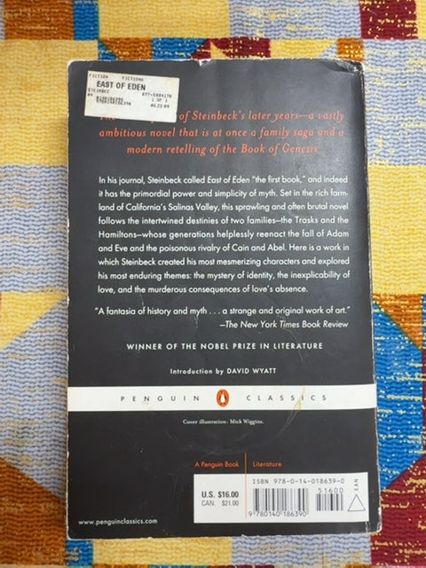 East of Eden back cover