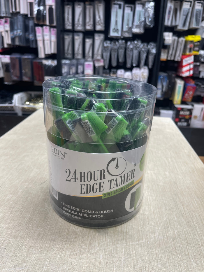 Ebin 24hour Edge Tamer 3-IN-1 Brush & Comb - Jar / 48pcs - Palms Fashion Inc.