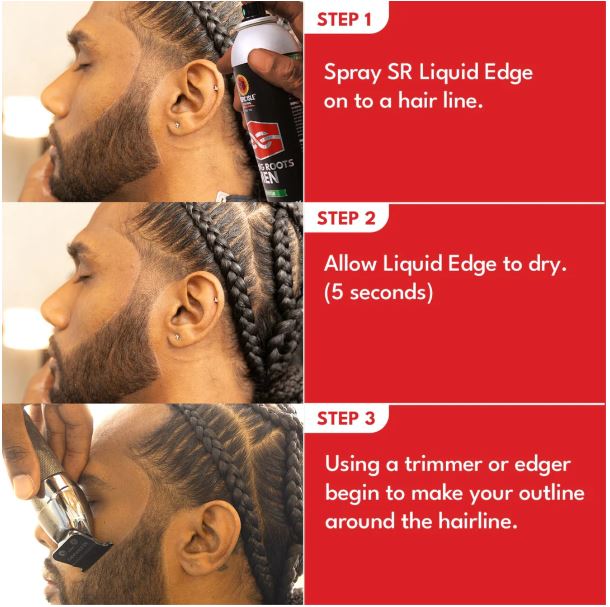 Ebin Strong Roots Men Liquid Edge Spray180ml - Palms Fashion Inc.