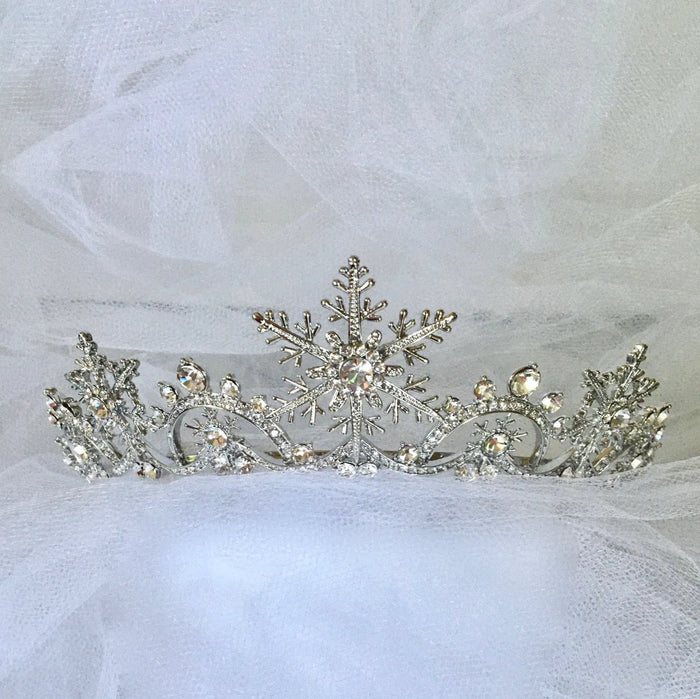 Wedding Hair Accessories - Winter Snowflake Bridal Tiara