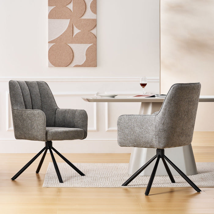 Eloise Linen Blends Swivel Chair
