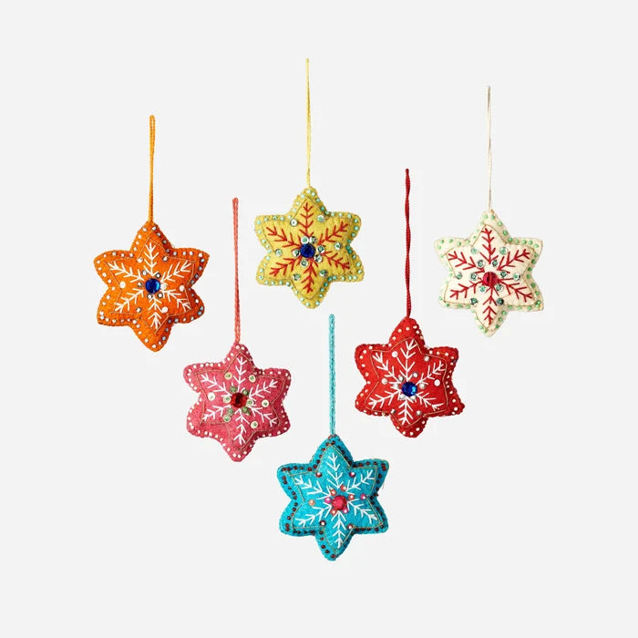 Embroidered Star Ornament (Assorted)