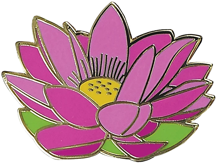 Enamel Pin Lotus Flower