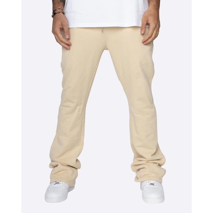 EPTM Perfect Flare Pants - Light Khaki (EP10435) - High-waisted wide leg pants in a light khaki color, featuring a comfortable stretchy fabric and a flattering fit for any occasion