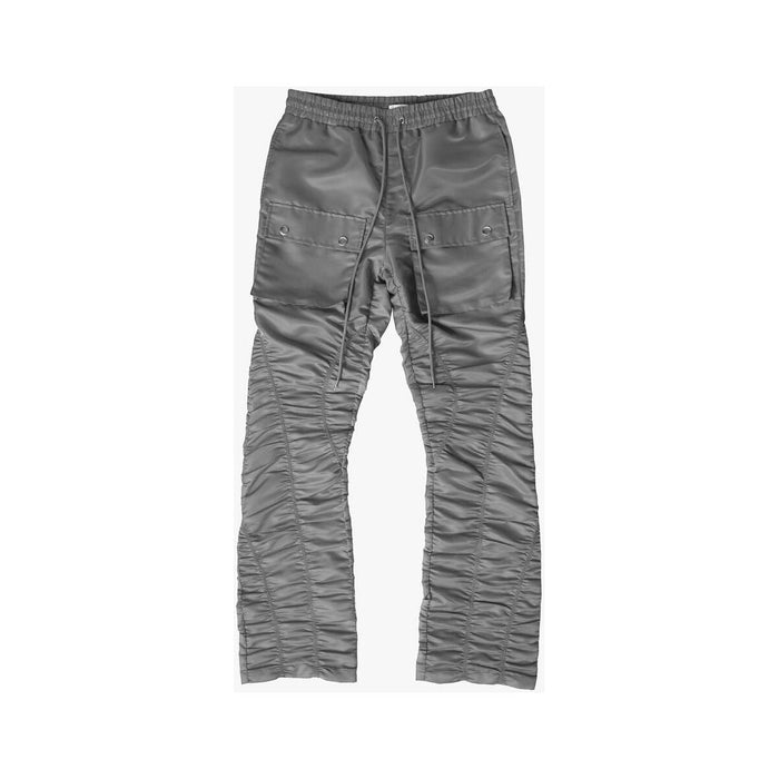 Charcoal EPTM Ruched Flare Pants, a must-have item for a modern and edgy look