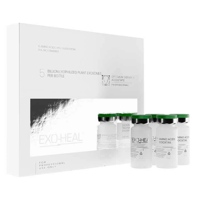 EXO-HEAL® LYOPHILIZED PLANT  EXOSOMES + AMINO ACIDS  TREATMENT SYSTEM, 2x10 ml