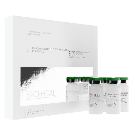 EXO-HEAL® LYOPHILIZED PLANT  EXOSOMES + AMINO ACIDS  TREATMENT SYSTEM, 2x10 ml
