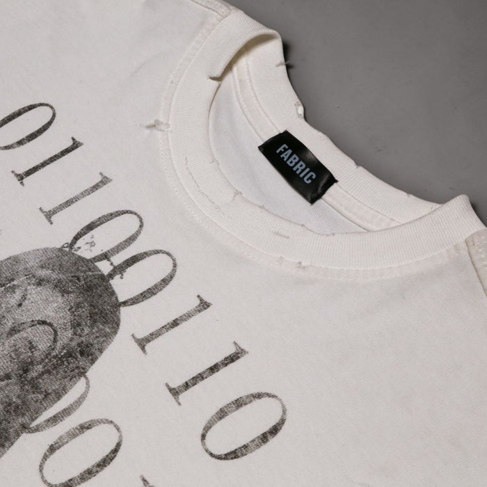 Fabric011 "Coded Girl" White Tee