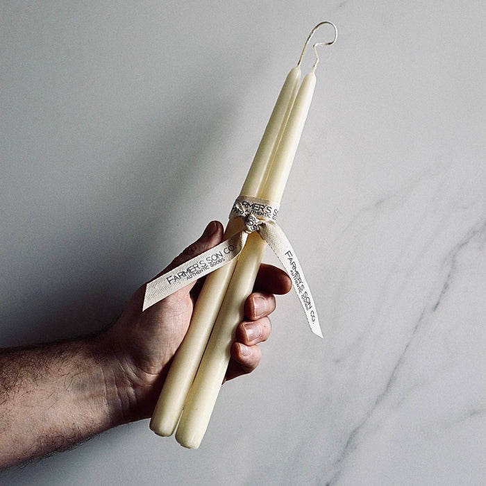 Farmer's Son Co. - Ivory Taper Candles - Set of Two - Magnolia Lane co. Home + Garden + Gift