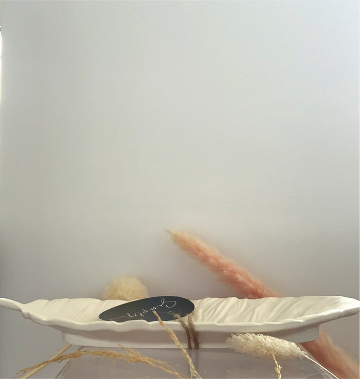 Feather Ring Dish (Black, White & Stone)