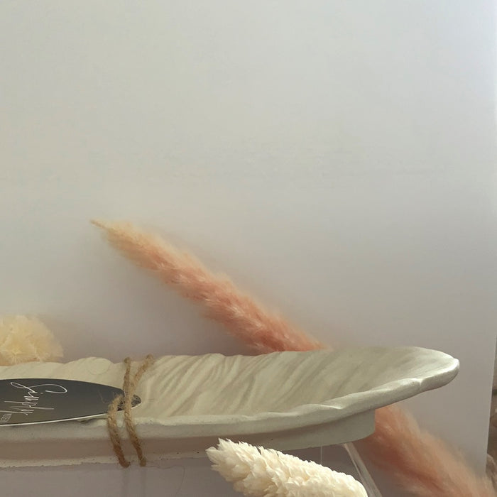 Feather Ring Dish (Black, White & Stone)