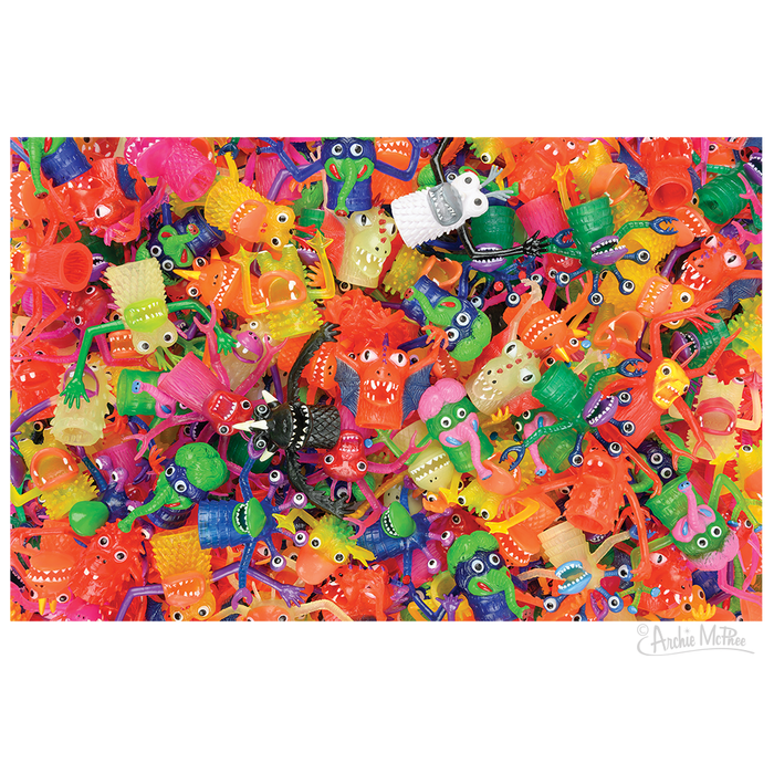 Experience the vibrant and expressive design of the Finger Monster Fiesta Puzzle, complete with a colorful array of classic finger monsters.