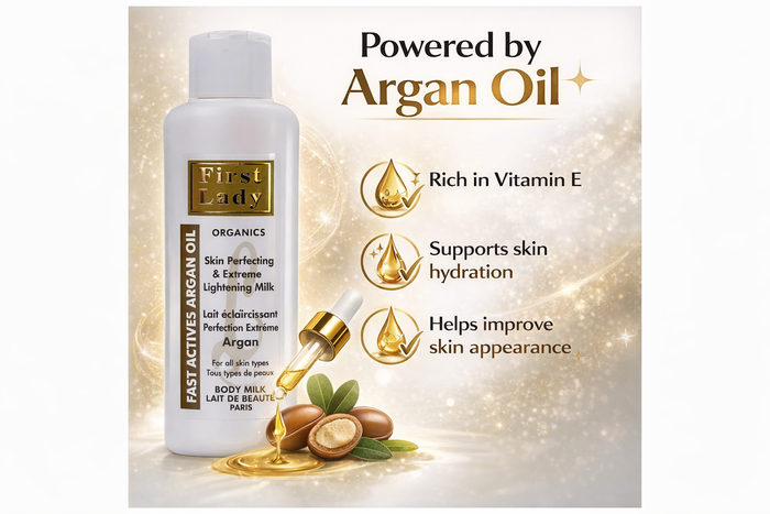 First Lady Argan Oil Body Lotion 750ml | With Argan Oil, Lactic Acid & Glycolic Acid | Daily Moisturising Body Lotion