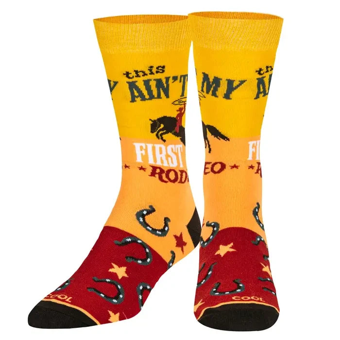 First Rodeo - Mens Crew Folded - Cool Socks