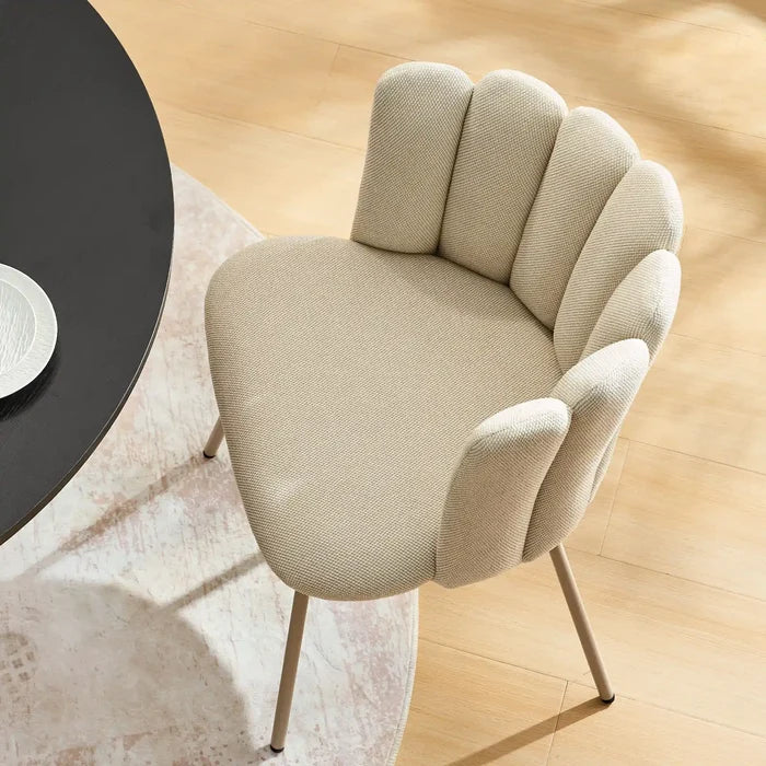 Fleur Cream Fabric Side Chair