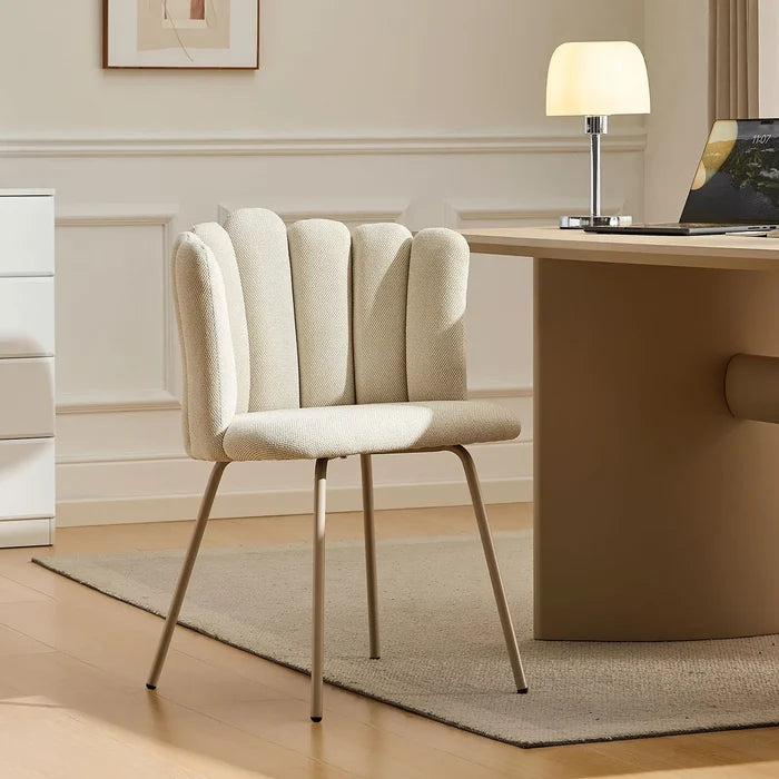 Fleur Cream Fabric Side Chair