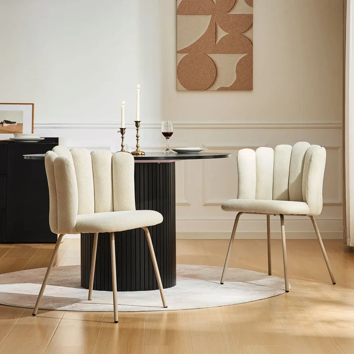 Fleur Cream Fabric Side Chair