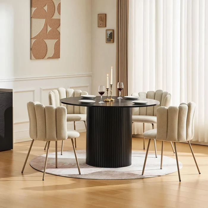 Fleur Cream Fabric Side Chair