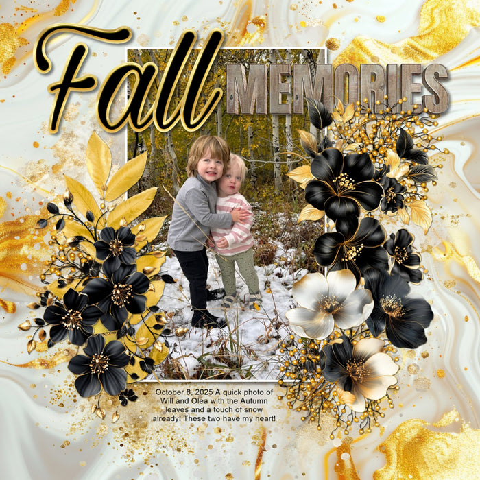 Celebrate all the special occasions in life with this beautiful bundle of black and gold embellishments, papers, and script alpha set by Lucky Girl Creative digital art. Great for wedding, anniversary, birthday, prom, black tie events, graduation, and more. Embellishments include a variety of flowers and black and gold scatters of stardust glitter. Papers include black and gold plus white and gold marble papers. Alpha is a beautiful black and gold script.