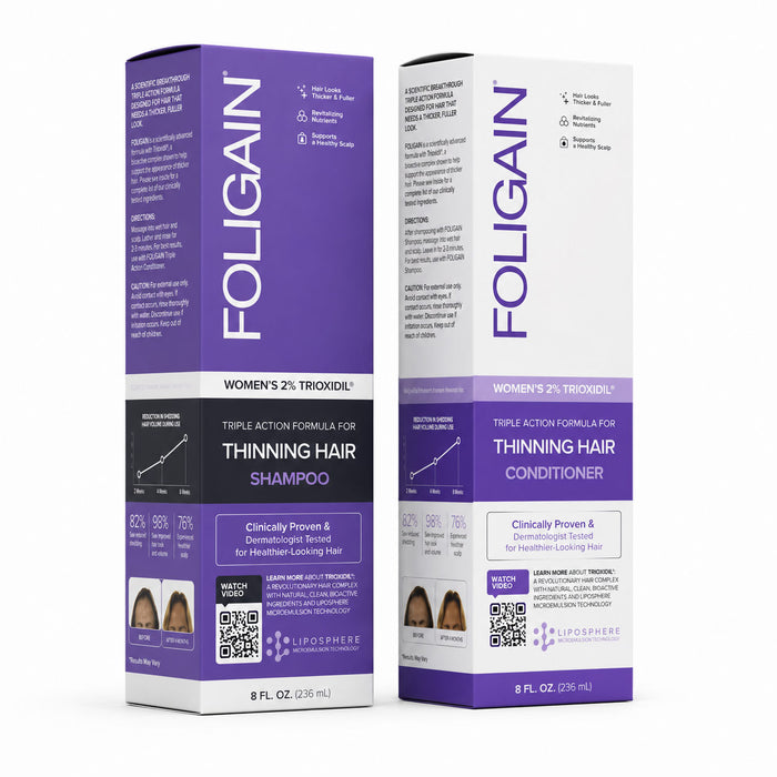 FOLIGAIN® Hair Growth Shampoo + Conditioner Kit For Women with 2% TRIOXIDIL®