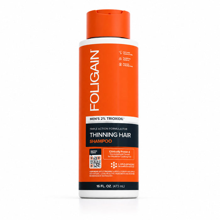 FOLIGAIN® Triple Action Shampoo For Thinning Hair For Men with 2% TRIOXIDIL® 473ml