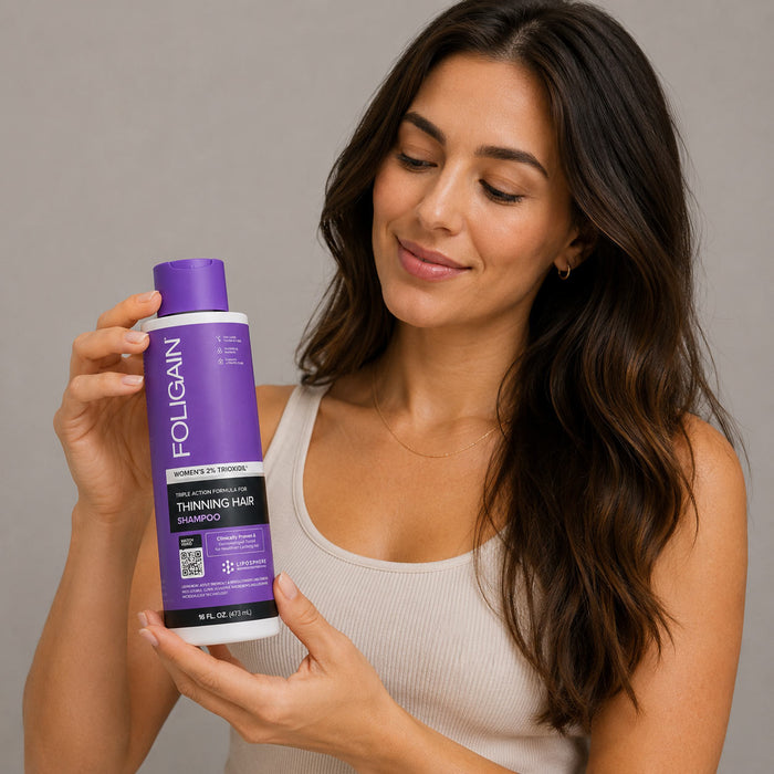 FOLIGAIN® Triple Action Shampoo For Thinning Hair For Women with 2% TRIOXIDIL® 473ml