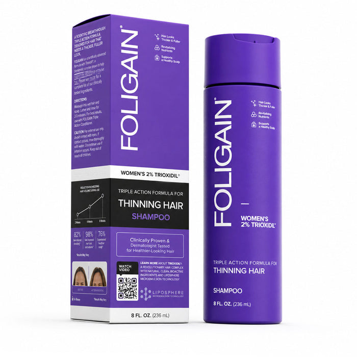 FOLIGAIN® Triple Action Shampoo For Thinning Hair For Women with 2% TRIOXIDIL®